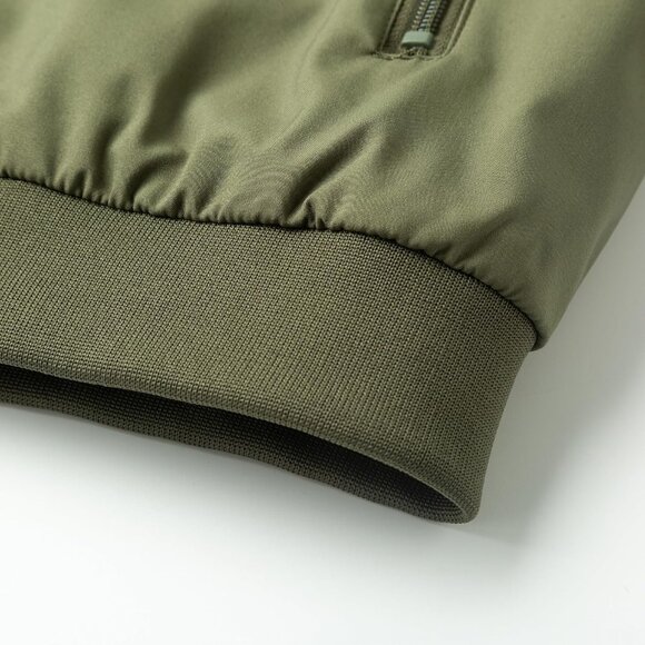 Men's Avocado Green Stylish Fashion Bomber Jackets Coats Casual Zipper Pockets - Picture 7 of 7